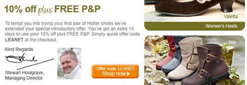 Скидка на обувь Hotter