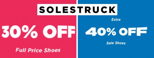 Solestruck скидуи 30-40%